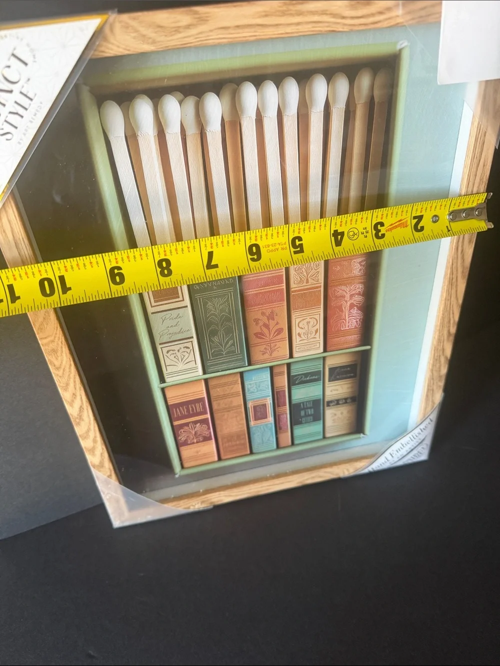 NWT Instinct Style Classic Books Matchbox Framed Wall Art  11 x 14